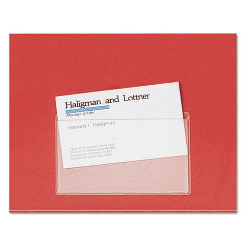 Cardinal® wholesale. Hold It Poly Business Card Pocket, Top Load, 3 3-4 X 2 3-8, Clear, 10-pack. HSD Wholesale: Janitorial Supplies, Breakroom Supplies, Office Supplies.