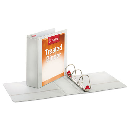 Cardinal® wholesale. Treated Clearvue Locking Slant-d Ring Binder, 3 Rings, 3" Capacity, 11 X 8.5, White. HSD Wholesale: Janitorial Supplies, Breakroom Supplies, Office Supplies.