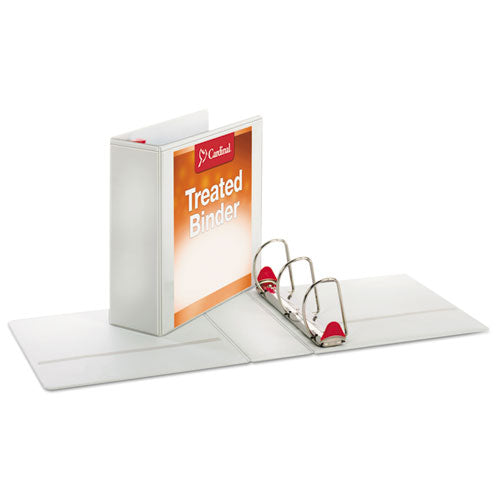 Cardinal® wholesale. Treated Clearvue Locking Slant-d Ring Binder, 3 Rings, 4" Capacity, 11 X 8.5, White. HSD Wholesale: Janitorial Supplies, Breakroom Supplies, Office Supplies.