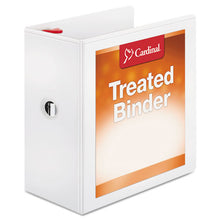 Load image into Gallery viewer, Cardinal® wholesale. Treated Clearvue Locking Slant-d Ring Binder, 3 Rings, 5&quot; Capacity, 11 X 8.5, White. HSD Wholesale: Janitorial Supplies, Breakroom Supplies, Office Supplies.