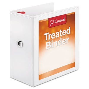 Cardinal® wholesale. Treated Clearvue Locking Slant-d Ring Binder, 3 Rings, 5" Capacity, 11 X 8.5, White. HSD Wholesale: Janitorial Supplies, Breakroom Supplies, Office Supplies.