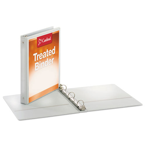 Cardinal® wholesale. Treated Binder Clearvue Locking Round Ring Binder, 3 Rings, 1" Capacity, 11 X 8.5, White. HSD Wholesale: Janitorial Supplies, Breakroom Supplies, Office Supplies.
