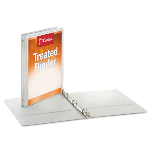Cardinal® wholesale. Treated Binder Clearvue Locking Round Ring Binder, 3 Rings, 0.5" Capacity, 11 X 8.5, White. HSD Wholesale: Janitorial Supplies, Breakroom Supplies, Office Supplies.