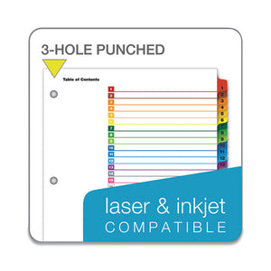 Cardinal® wholesale. Onestep Printable Table Of Contents And Dividers, 31-tab, 1 To 31, 11 X 8.5, White, 1 Set. HSD Wholesale: Janitorial Supplies, Breakroom Supplies, Office Supplies.