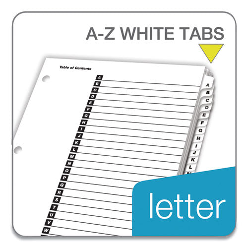 Cardinal® wholesale. Onestep Printable Table Of Contents And Dividers, 26-tab, A To Z, 11 X 8.5, White, 1 Set. HSD Wholesale: Janitorial Supplies, Breakroom Supplies, Office Supplies.