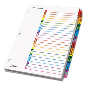 Cardinal® wholesale. Onestep Printable Table Of Contents And Dividers, 26-tab, A To Z, 11 X 8.5, White, 1 Set. HSD Wholesale: Janitorial Supplies, Breakroom Supplies, Office Supplies.