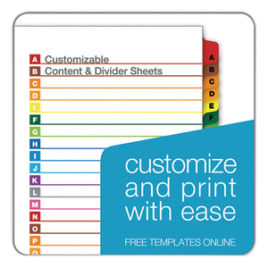 Cardinal® wholesale. Onestep Printable Table Of Contents And Dividers, 26-tab, A To Z, 11 X 8.5, White, 1 Set. HSD Wholesale: Janitorial Supplies, Breakroom Supplies, Office Supplies.