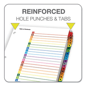 Cardinal® wholesale. Onestep Printable Table Of Contents And Dividers, 26-tab, A To Z, 11 X 8.5, White, 1 Set. HSD Wholesale: Janitorial Supplies, Breakroom Supplies, Office Supplies.
