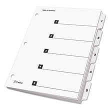 Load image into Gallery viewer, Cardinal® wholesale. Onestep Printable Table Of Contents And Dividers, 5-tab, 1 To 5, 11 X 8.5, White, 1 Set. HSD Wholesale: Janitorial Supplies, Breakroom Supplies, Office Supplies.