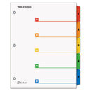 Cardinal® wholesale. Onestep Printable Table Of Contents And Dividers, 5-tab, 1 To 5, 11 X 8.5, White, 1 Set. HSD Wholesale: Janitorial Supplies, Breakroom Supplies, Office Supplies.
