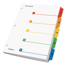 Load image into Gallery viewer, Cardinal® wholesale. Onestep Printable Table Of Contents And Dividers, 5-tab, 1 To 5, 11 X 8.5, White, 1 Set. HSD Wholesale: Janitorial Supplies, Breakroom Supplies, Office Supplies.