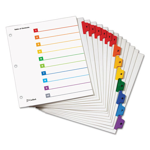 Cardinal® wholesale. Onestep Printable Table Of Contents And Dividers, 8-tab, 1 To 8, 11 X 8.5, White, 6 Sets. HSD Wholesale: Janitorial Supplies, Breakroom Supplies, Office Supplies.