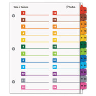 Cardinal® wholesale. Onestep Printable Table Of Contents And Dividers - Double Column, 24-tab, 1 To 24, 11 X 8.5, White, 1 Set. HSD Wholesale: Janitorial Supplies, Breakroom Supplies, Office Supplies.