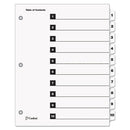 Cardinal® wholesale. Onestep Printable Table Of Contents And Dividers, 10-tab, 1 To 10, 11 X 8.5, White, 1 Set. HSD Wholesale: Janitorial Supplies, Breakroom Supplies, Office Supplies.