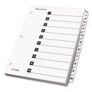 Cardinal® wholesale. Onestep Printable Table Of Contents And Dividers, 10-tab, 1 To 10, 11 X 8.5, White, 1 Set. HSD Wholesale: Janitorial Supplies, Breakroom Supplies, Office Supplies.