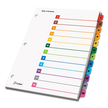 Load image into Gallery viewer, Cardinal® wholesale. Onestep Printable Table Of Contents And Dividers, 12-tab, 1 To 12, 11 X 8.5, White, 1 Set. HSD Wholesale: Janitorial Supplies, Breakroom Supplies, Office Supplies.