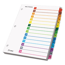 Load image into Gallery viewer, Cardinal® wholesale. Onestep Printable Table Of Contents And Dividers, 15-tab, 1 To 15, 11 X 8.5, White, 1 Set. HSD Wholesale: Janitorial Supplies, Breakroom Supplies, Office Supplies.