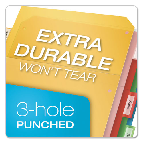 Cardinal® wholesale. Poly Ring Binder Pockets, 11 X 8 1-2, Letter, Assorted Colors, 5-pack. HSD Wholesale: Janitorial Supplies, Breakroom Supplies, Office Supplies.