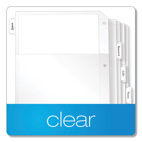 Cardinal® wholesale. Poly Ring Binder Pockets, 11 X 8.5, Clear, 5-pack. HSD Wholesale: Janitorial Supplies, Breakroom Supplies, Office Supplies.