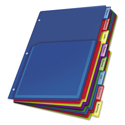 Cardinal® wholesale. Expanding Pocket Index Dividers, 8-tab, 11 X 8.5, Assorted, 1 Set-pack. HSD Wholesale: Janitorial Supplies, Breakroom Supplies, Office Supplies.