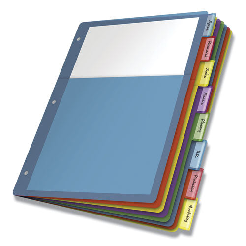 Cardinal® wholesale. Poly 1-pocket Index Dividers, 8-tab, 11 X 8.5, Assorted, 4 Sets. HSD Wholesale: Janitorial Supplies, Breakroom Supplies, Office Supplies.