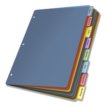 Load image into Gallery viewer, Cardinal® wholesale. Poly Index Dividers, 8-tab, 11 X 8.5, Assorted, 4 Sets. HSD Wholesale: Janitorial Supplies, Breakroom Supplies, Office Supplies.