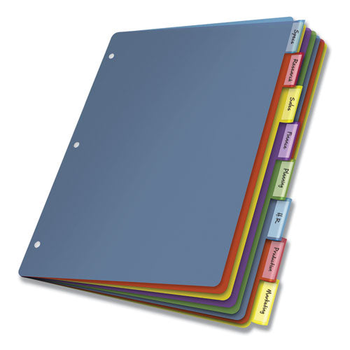 Cardinal® wholesale. Poly Index Dividers, 8-tab, 11 X 8.5, Assorted, 4 Sets. HSD Wholesale: Janitorial Supplies, Breakroom Supplies, Office Supplies.