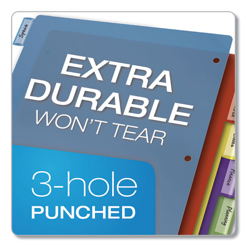 Cardinal® wholesale. Poly Index Dividers, 8-tab, 11 X 8.5, Assorted, 4 Sets. HSD Wholesale: Janitorial Supplies, Breakroom Supplies, Office Supplies.