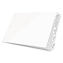 Cardinal® wholesale. Write 'n Erase Tabloid Index Dividers, 5-tab, 11 X 17, White, 1 Set. HSD Wholesale: Janitorial Supplies, Breakroom Supplies, Office Supplies.