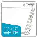 Cardinal® wholesale. Write 'n Erase Tabloid Index Dividers, 5-tab, 11 X 17, White, 1 Set. HSD Wholesale: Janitorial Supplies, Breakroom Supplies, Office Supplies.