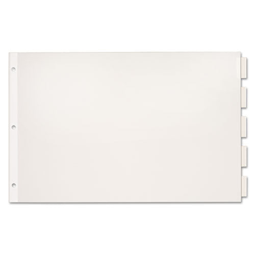 Cardinal® wholesale. Paper Insertable Dividers, 5-tab, 11 X 17, White, 1 Set. HSD Wholesale: Janitorial Supplies, Breakroom Supplies, Office Supplies.