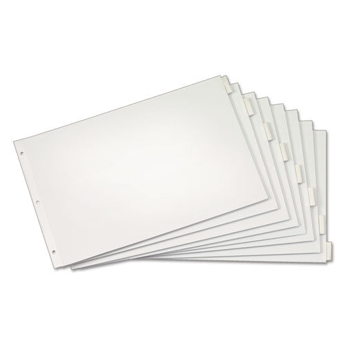 Cardinal® wholesale. Paper Insertable Dividers, 8-tab, 11 X 17, White, 1 Set. HSD Wholesale: Janitorial Supplies, Breakroom Supplies, Office Supplies.