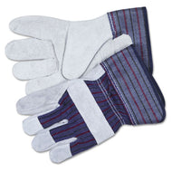 MCR™ Safety wholesale. Split Leather Palm Gloves, Large, Gray, Pair. HSD Wholesale: Janitorial Supplies, Breakroom Supplies, Office Supplies.