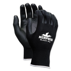 MCR™ Safety wholesale. Economy Pu Coated Work Gloves, Black, Small, 1 Dozen. HSD Wholesale: Janitorial Supplies, Breakroom Supplies, Office Supplies.