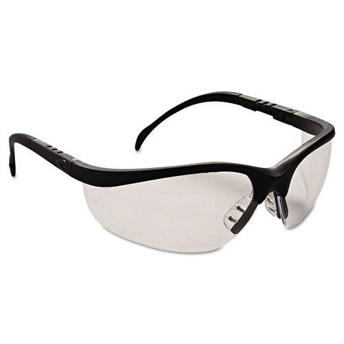 MCR™ Safety wholesale. Klondike Safety Glasses, Matte Black Frame, Clear Lens. HSD Wholesale: Janitorial Supplies, Breakroom Supplies, Office Supplies.