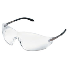 Load image into Gallery viewer, MCR™ Safety wholesale. Blackjack Wraparound Safety Glasses, Chrome Plastic Frame, Clear Lens, 12-box. HSD Wholesale: Janitorial Supplies, Breakroom Supplies, Office Supplies.