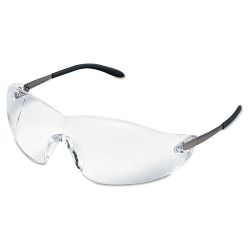 MCR™ Safety wholesale. Blackjack Wraparound Safety Glasses, Chrome Plastic Frame, Clear Lens. HSD Wholesale: Janitorial Supplies, Breakroom Supplies, Office Supplies.