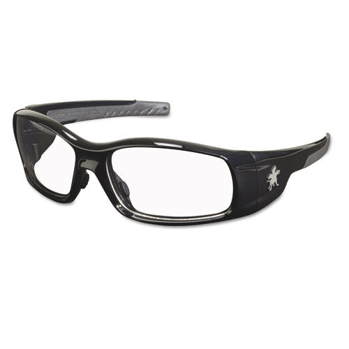 MCR™ Safety wholesale. Swagger Safety Glasses, Black Frame, Clear Lens. HSD Wholesale: Janitorial Supplies, Breakroom Supplies, Office Supplies.