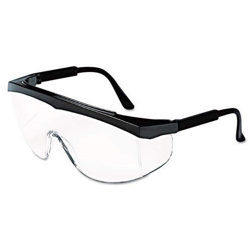 MCR™ Safety wholesale. Stratos Safety Glasses, Black Frame, Clear Lens, 12-box. HSD Wholesale: Janitorial Supplies, Breakroom Supplies, Office Supplies.