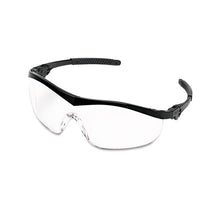 Load image into Gallery viewer, MCR™ Safety wholesale. Storm Wraparound Safety Glasses, Black Nylon Frame, Clear Lens, 12-box. HSD Wholesale: Janitorial Supplies, Breakroom Supplies, Office Supplies.