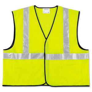 MCR™ Safety wholesale. Class 2 Safety Vest, Fluorescent Lime W-silver Stripe, Polyester, Large. HSD Wholesale: Janitorial Supplies, Breakroom Supplies, Office Supplies.