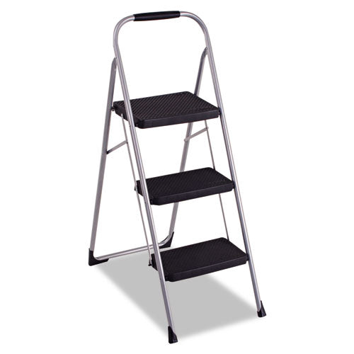 Cosco® wholesale. 3-step Big Step Folding Stool, 200 Lb Capacity, 17.75w X 28d X 45.63h, Light Gray. HSD Wholesale: Janitorial Supplies, Breakroom Supplies, Office Supplies.