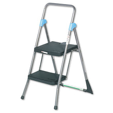 Load image into Gallery viewer, Cosco® wholesale. Commercial 2-step Folding Stool, 300 Lb Capacity, 20.5w X 24.75d X 39.5h, Gray. HSD Wholesale: Janitorial Supplies, Breakroom Supplies, Office Supplies.