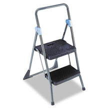 Load image into Gallery viewer, Cosco® wholesale. Commercial 2-step Folding Stool, 300 Lb Capacity, 20.5w X 24.75d X 39.5h, Gray. HSD Wholesale: Janitorial Supplies, Breakroom Supplies, Office Supplies.