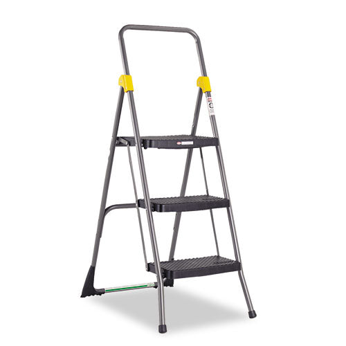 Cosco® wholesale. Commercial 3-step Folding Stool, 300 Lb Capacity, 20.5w X 32.63d X 52.13h, Gray. HSD Wholesale: Janitorial Supplies, Breakroom Supplies, Office Supplies.