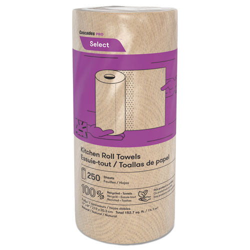 Cascades PRO wholesale. Select Kitchen Roll Towels, 2-ply, 11" X 166.6 Ft, Natural, 250-roll, 12-carton. HSD Wholesale: Janitorial Supplies, Breakroom Supplies, Office Supplies.