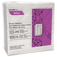 Cascades PRO wholesale. Select Dinner Napkins, 1-ply, White, 15.5 X 16, 250-pack, 12-carton. HSD Wholesale: Janitorial Supplies, Breakroom Supplies, Office Supplies.