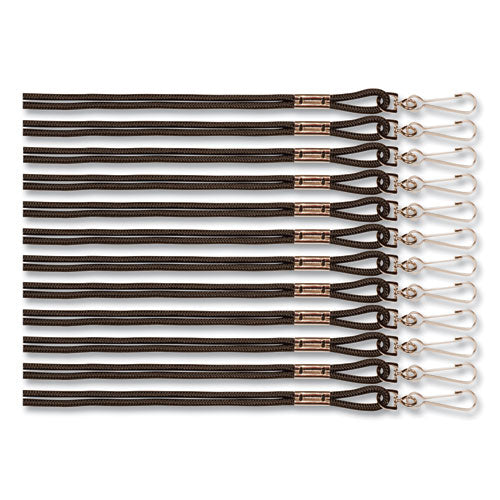Champion Sports wholesale. Lanyard, J-hook Style, 20" Long, Black, 12-pack. HSD Wholesale: Janitorial Supplies, Breakroom Supplies, Office Supplies.