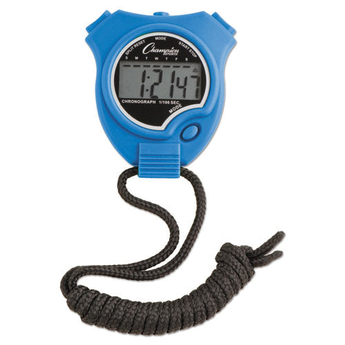 Champion Sports wholesale. Water-resistant Stopwatches, 1-100 Second, Assorted Colors, 6-set. HSD Wholesale: Janitorial Supplies, Breakroom Supplies, Office Supplies.