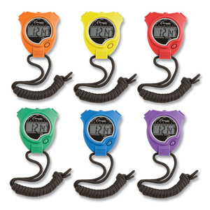 Champion Sports wholesale. Water-resistant Stopwatches, 1-100 Second, Assorted Colors, 6-set. HSD Wholesale: Janitorial Supplies, Breakroom Supplies, Office Supplies.